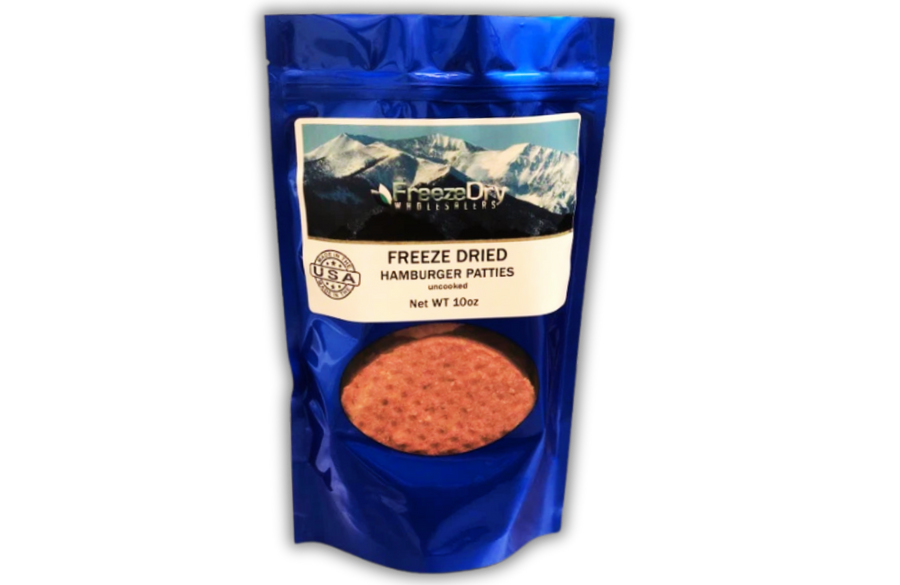 1 Add-On Pack of Freeze Dried 1/3-lb Uncooked Hamburger Patties