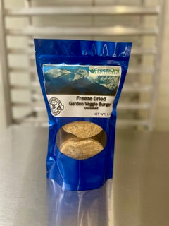 Freeze Dried Uncooked Garden Veggie Burger Patties
