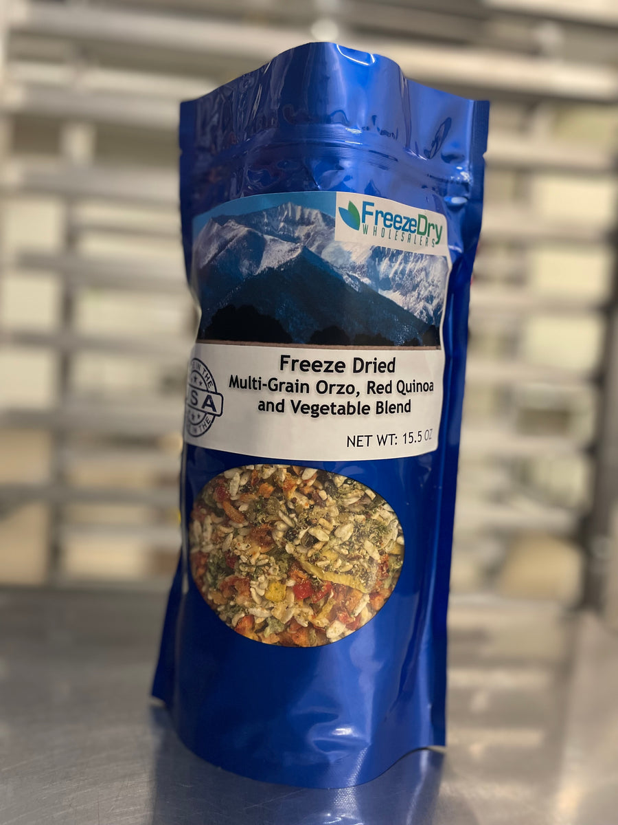 Freeze Dried Multi-Grain Orzo, Red Quinoa and Vegetable Blend