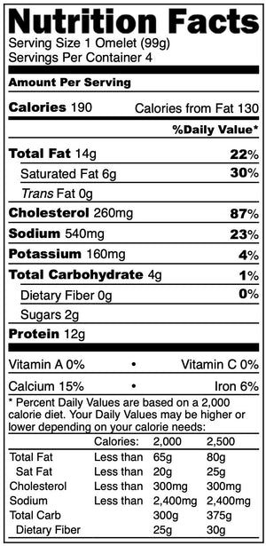 [Pre-Sale] Freeze Dried Fully Cooked Cheddar Cheese Omelettes