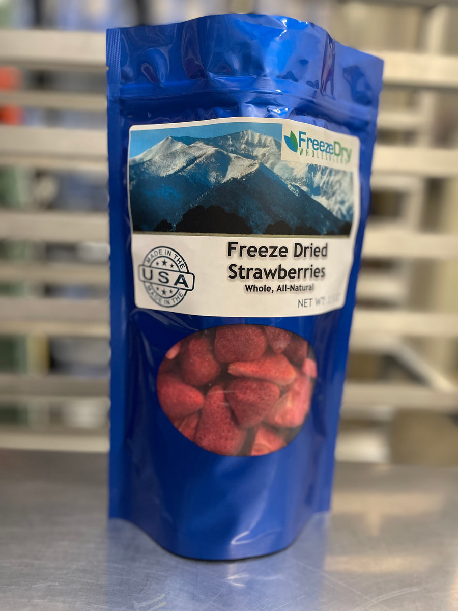 Freeze Dried Halved and Whole Strawberries