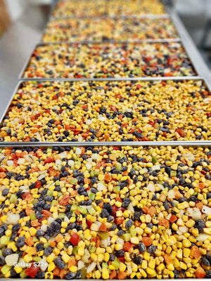 Freeze Dried Fully Cooked Roasted Corn and Black Bean Fiesta Blend