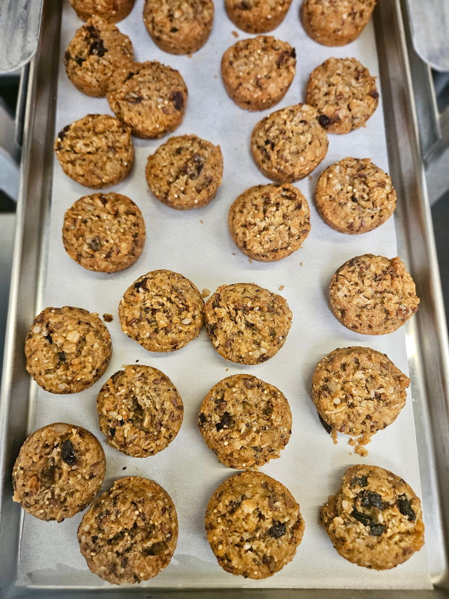 Freeze Dried Fully Cooked Organic “Aussie Bites” - Baked Multi-Grain Muffins