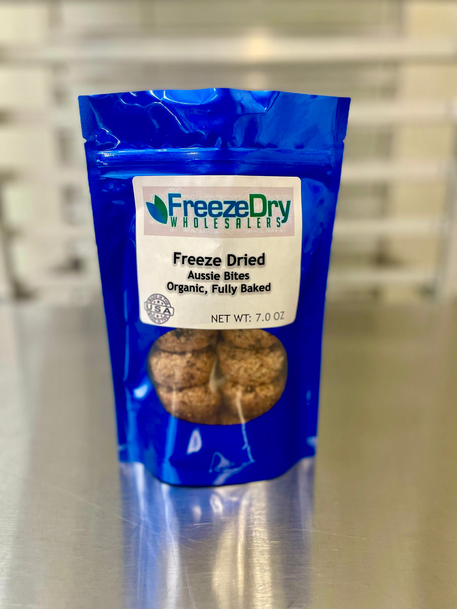 Freeze Dried Fully Cooked Organic “Aussie Bites” - Baked Multi-Grain Muffins