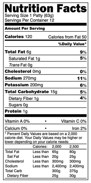 Freeze Dried Fully Cooked Hash Brown Potato Patties