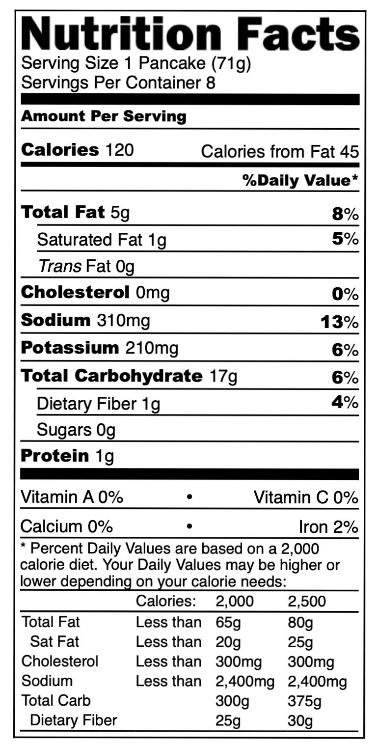 Freeze Dried Fully Cooked European-Style Potato Pancake