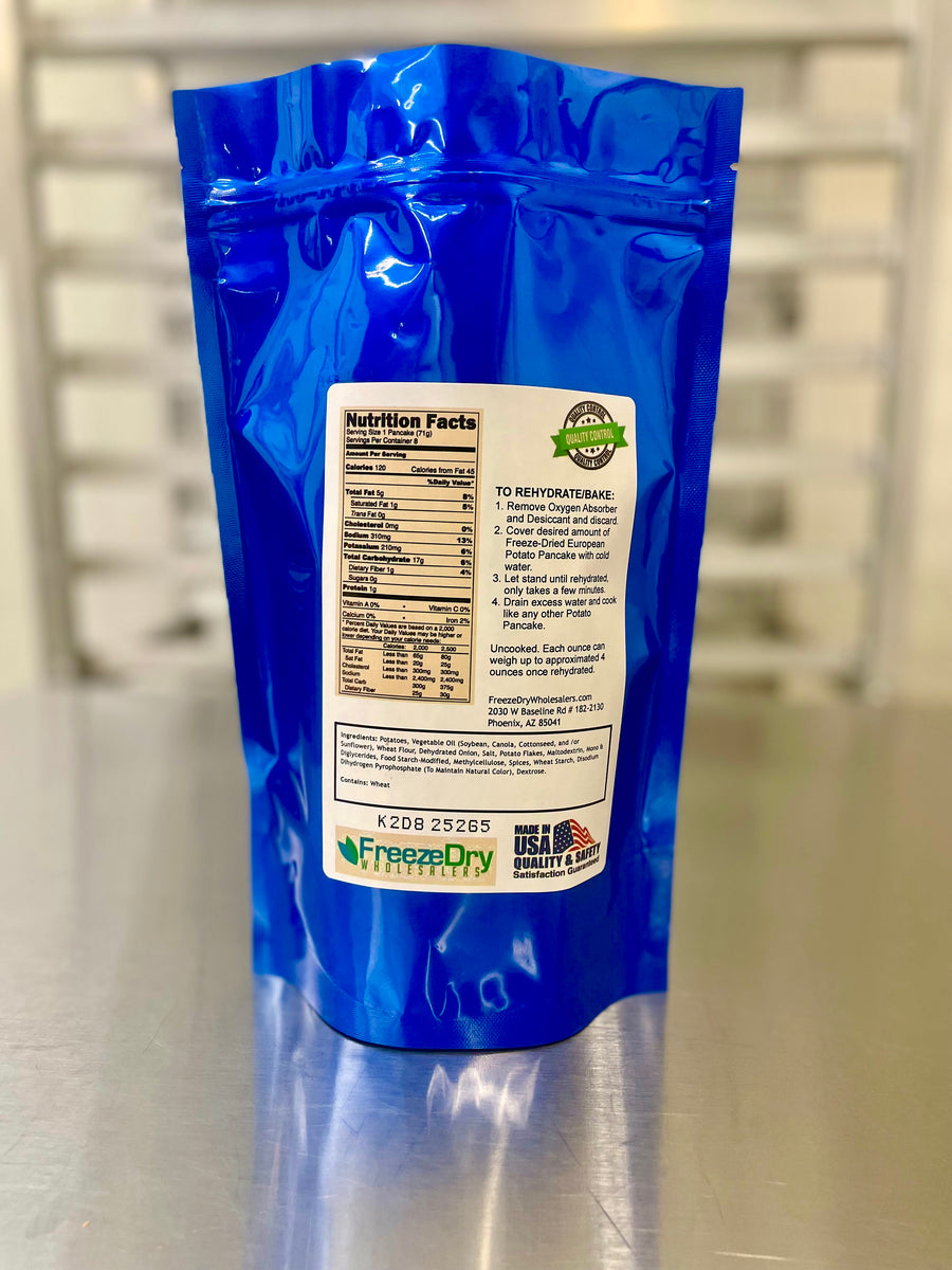 Freeze Dried Fully Cooked European-Style Potato Pancake