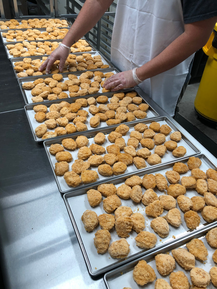Freeze Dried Fully Cooked Chicken Nugget Happy Meal Deal Bundle/Combo - Four Packs Total; Freeze Dried Panko Breaded Chicken Nuggets, Mac-n-Cheese Wedges, Broccoli Florets and Chocolate Chip Cookie Dough for Dessert!