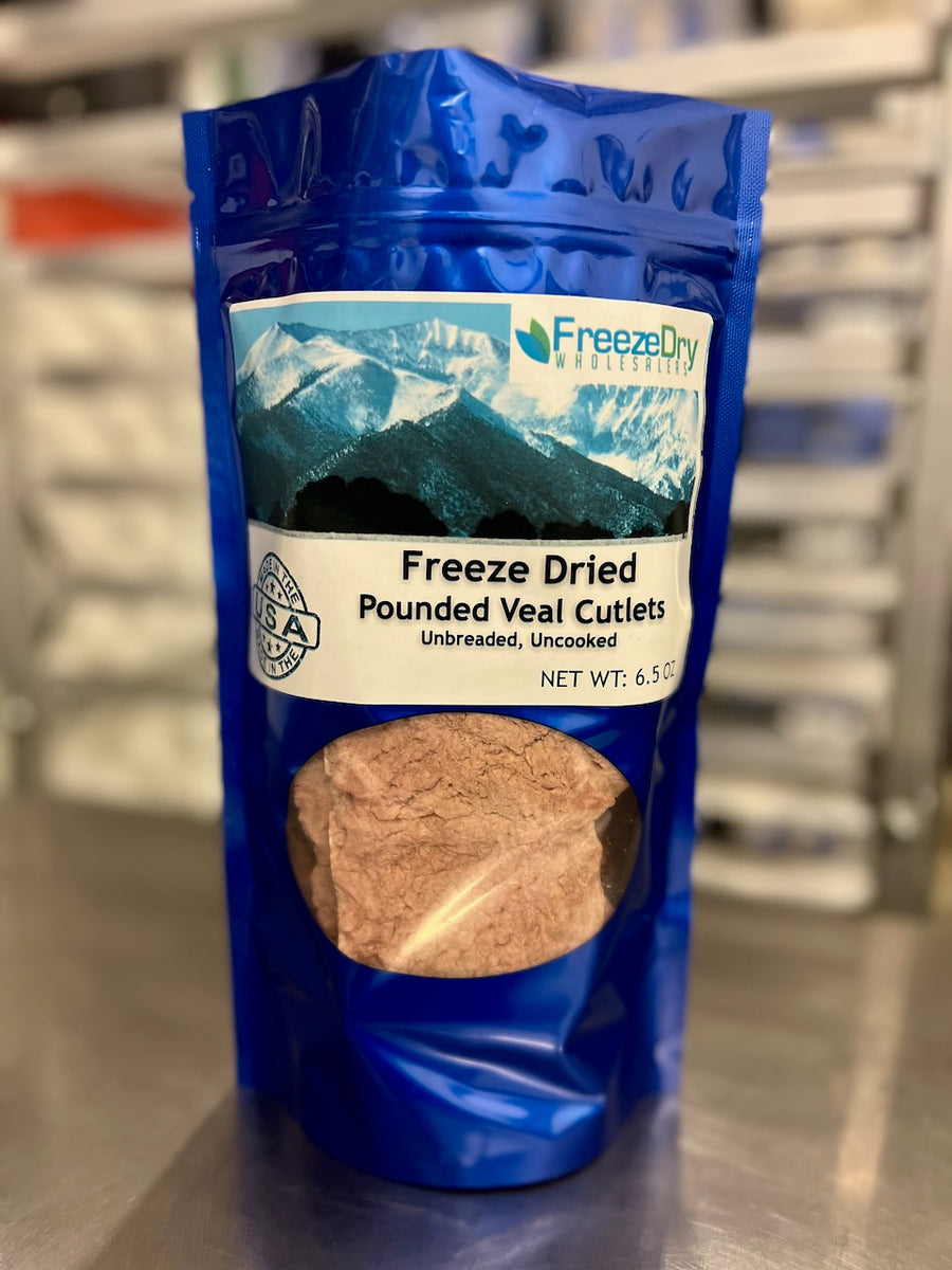 Freeze Dried Uncooked Pounded Veal Cutlets