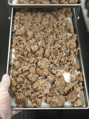 Freeze Dried Fully Cooked Ground Hot Pork Sausage