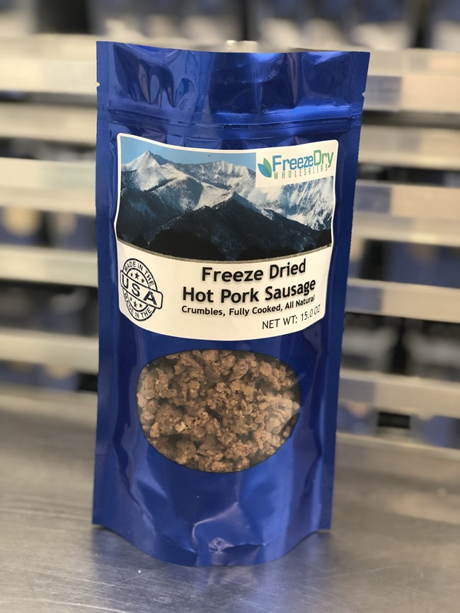 Freeze Dried Fully Cooked Ground Hot Pork Sausage
