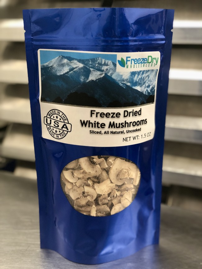 Freeze Dried Sliced White Mushrooms