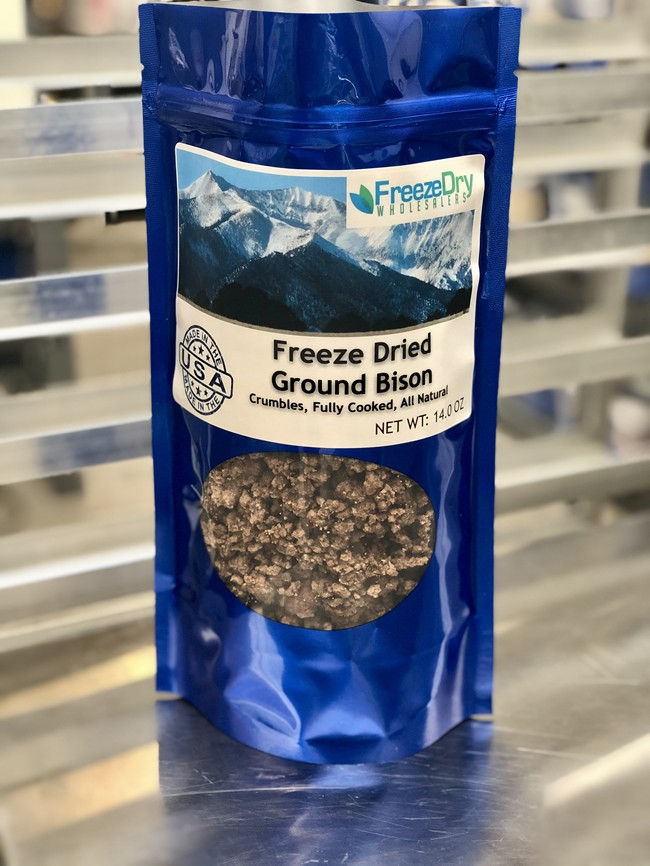 Freeze Dried Fully Cooked Ground Bison