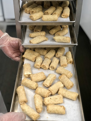 Freeze Dried Fully Cooked Mini Vegetable Egg Rolls