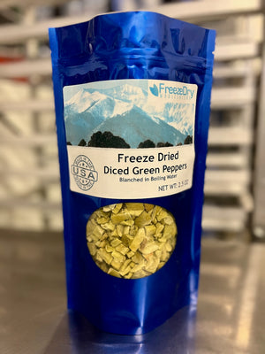Freeze Dried Diced Green Bell Peppers