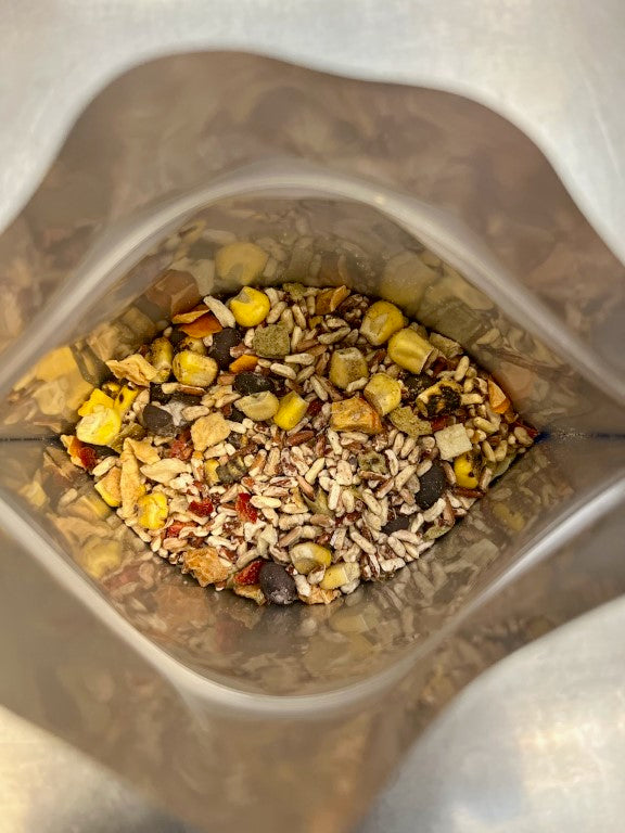 Freeze Dried Exotic Grains and Fire Roasted Vegetables