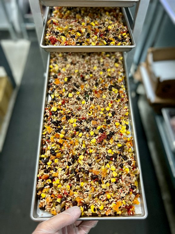 Freeze Dried Exotic Grains and Fire Roasted Vegetables Freeze Dry
