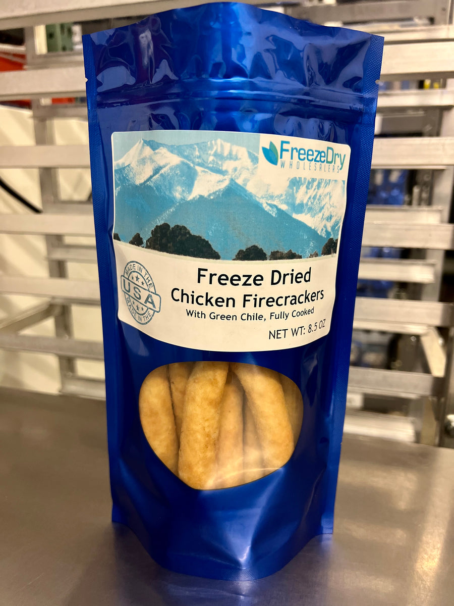 Freeze Dried Fully Cooked Green Chile Chicken Firecrackers