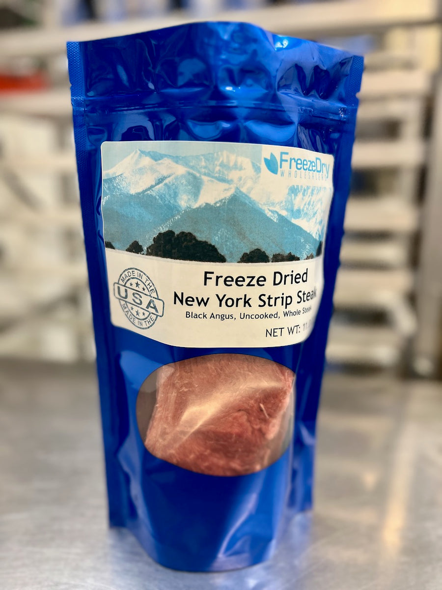 Pre-Sale Freeze Dried Black Angus USDA Prime New York Strip Steaks